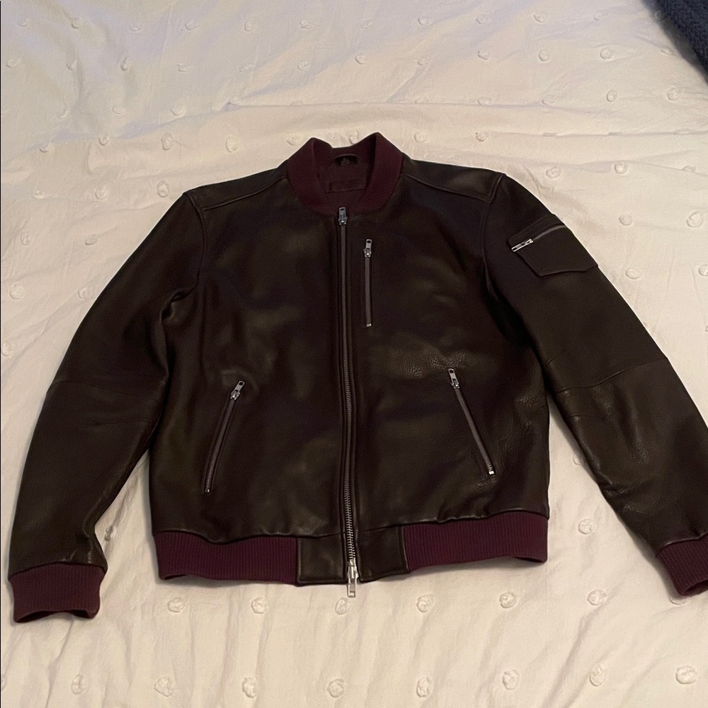 Men's L Rogue State Dark Brown Bomber Jacket